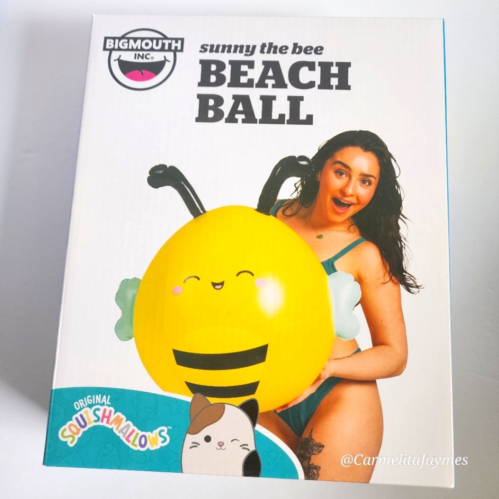 🏊 SUNNY 🐝 20" Yellow Bee Beach Pool Ball Swim Bigmouth X Squishmallows BNIB